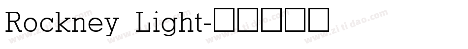 Rockney Light字体转换